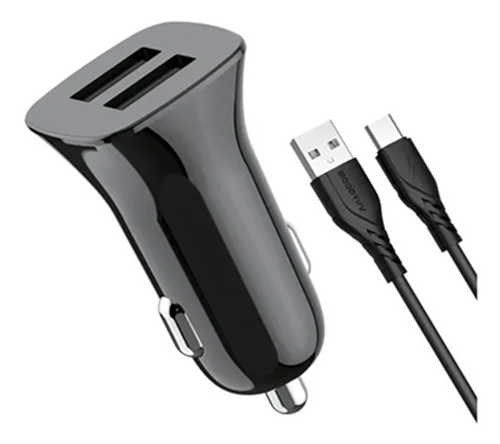 CARGADOR CELU P/AUTO XO C/CABLE 2USB/USB-C