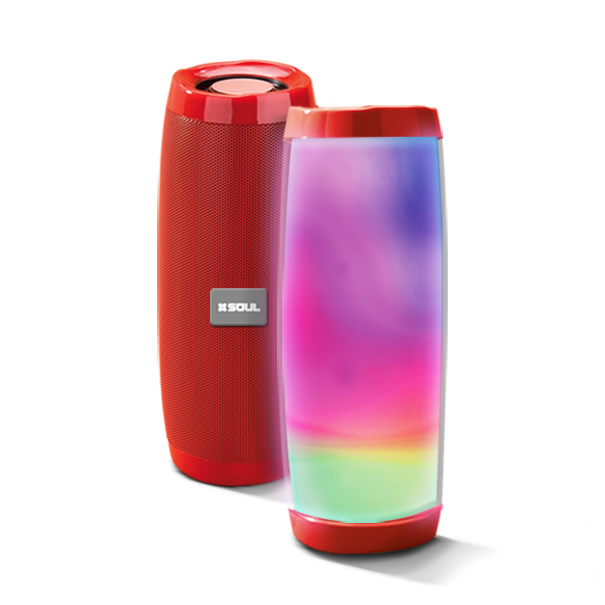 PARLANTE PORT. SOUL XS150 BT LED MIC SD FM ROJO