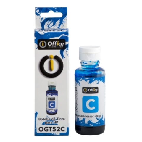 BOT. ALT. HP GT52 CYAN OFFICE100ML C/ PICO