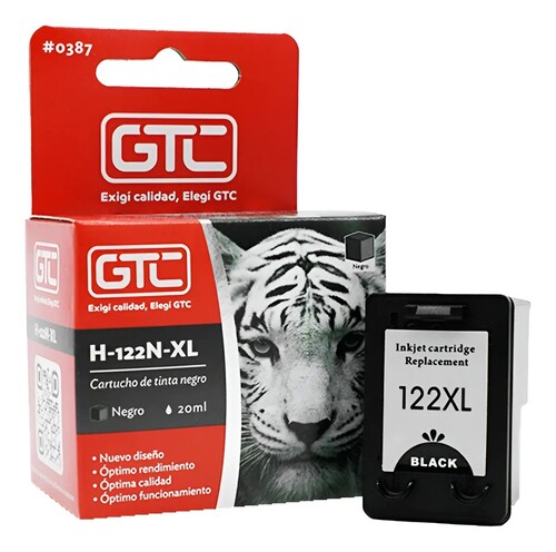 CAR. ALT. HP 122 NEGRO GTC 20ML P/1050/2050/30
