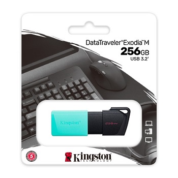 PENDRIVE 256GB KINGSTON EXODIA 3.2 M GEN 1 BLACK