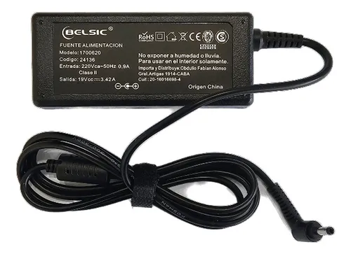 CARGADOR NB BELSIC P/ACER 65W 19V 3.42A 5.5*1.7