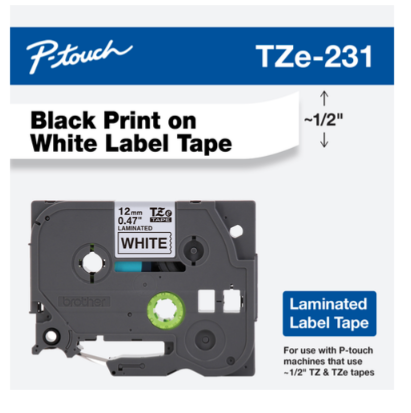 ETIQ. ALT. ROLLO ROTUL. BROTHER TZE-321 12MM 8M GL