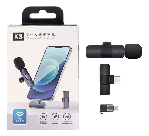 MICROFONO CORBATERO WIRE K8 SIMPLE USB-C/IPHONE