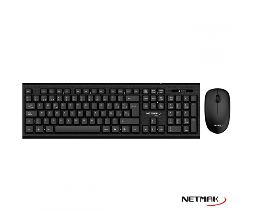 KIT TECLADO/MOUSE WIRE NETMAK KB760 NEGRO