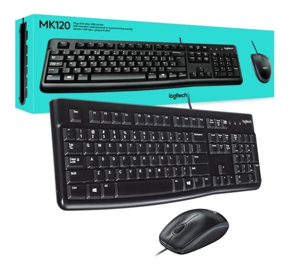 KIT TECLADO/MOUSE USB LOGITECH MK120