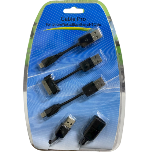 CABLE EXTENSION USB M/H 1MT C/ ADAPT. MINI/MICRO