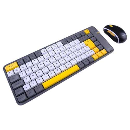 KIT TECLADO/MOUSE WIRE/BT NOGA NKB-Q20 SLIM AMARIL