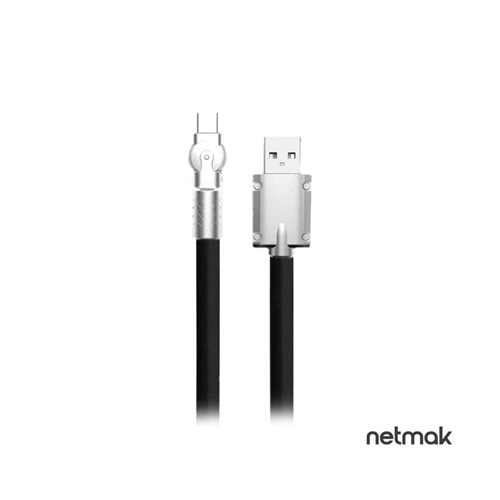 CABLE USB/USB-C M/M 1MT NETMAK C124 GIRATORIO 180°