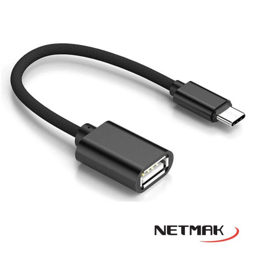 ADAPTADOR CABLE OTG USB H / USB-C M NETMAK C104