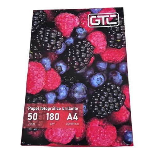 PAPEL 180G FOTO GLOSSY GTC 50H