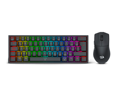 KIT GAMER TECLADO/MOUSE WIRE REDRAGON S143 60%