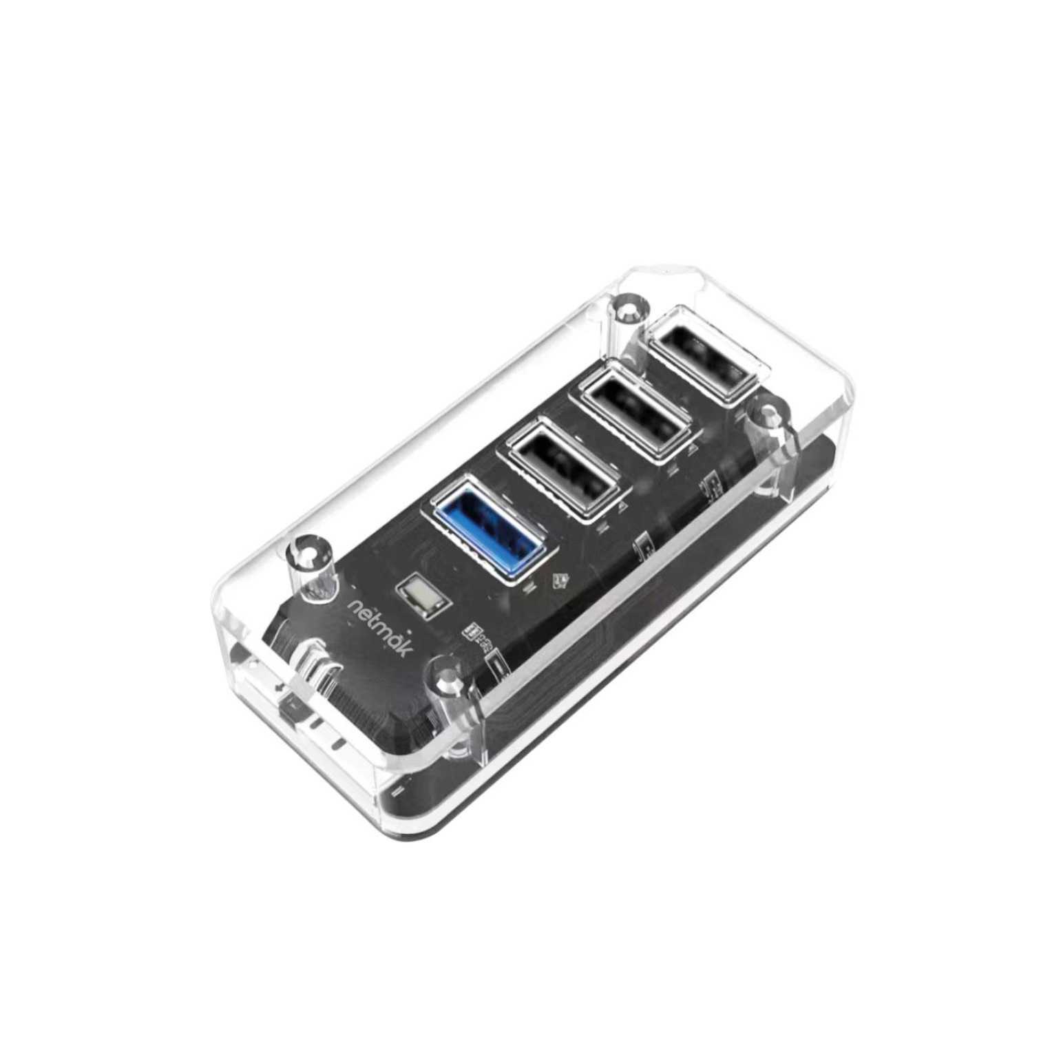 HUB USB-C 4 PUERTOS 3.0 NETMAK NM-AC12